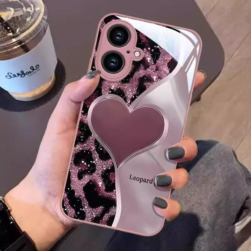 IP16 Phone Case 15 New Model 14 Heart Leopard Print 13 Personality 12 Female