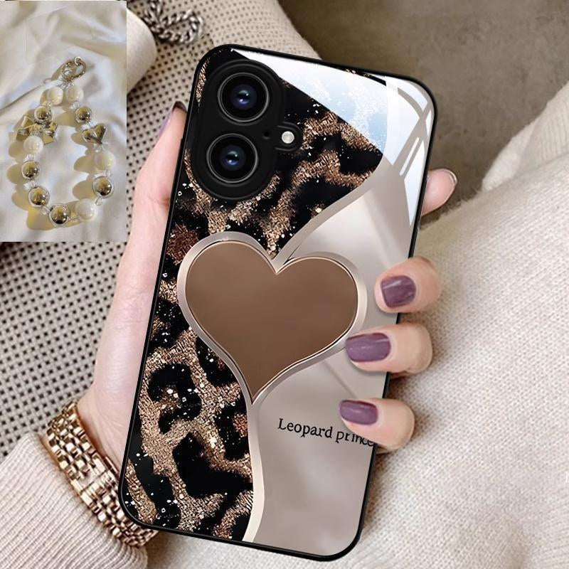 IP16 Phone Case 15 New Model 14 Heart Leopard Print 13 Personality 12 Female
