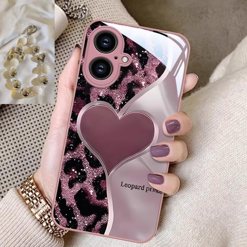 IP16 Phone Case 15 New Model 14 Heart Leopard Print 13 Personality 12 Female